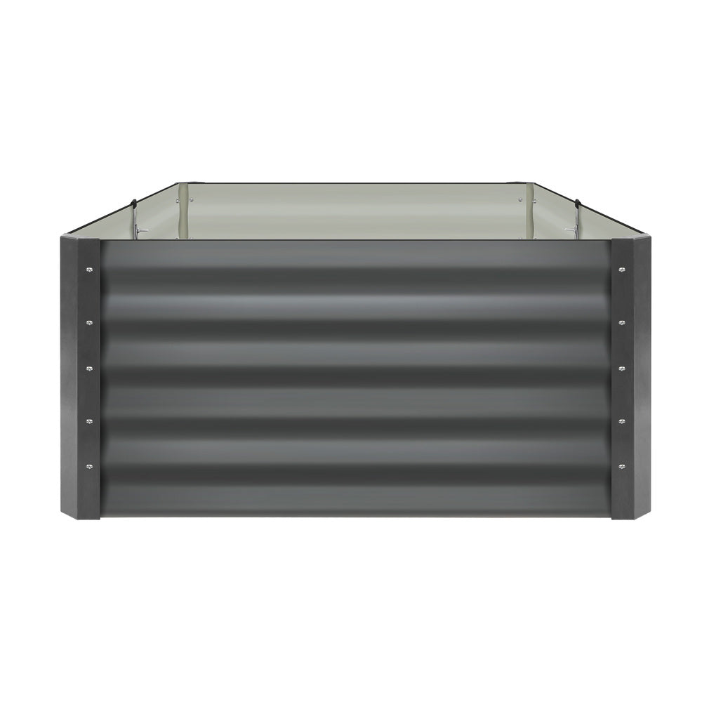 Livsip 120x80x45cm Garden Bed Galvanised Steel 4pcs