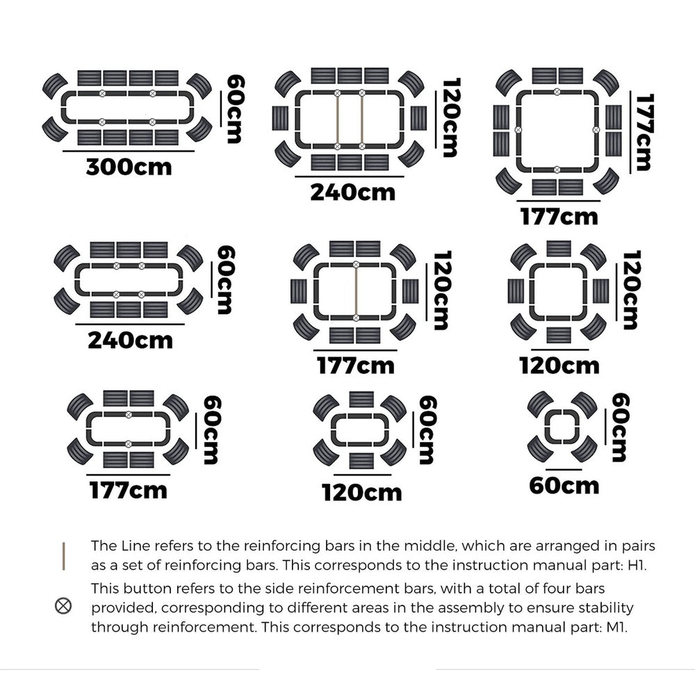 Livsip 9-IN-1 Raised Garden Bed Oval Galvanised Steel 56CM H