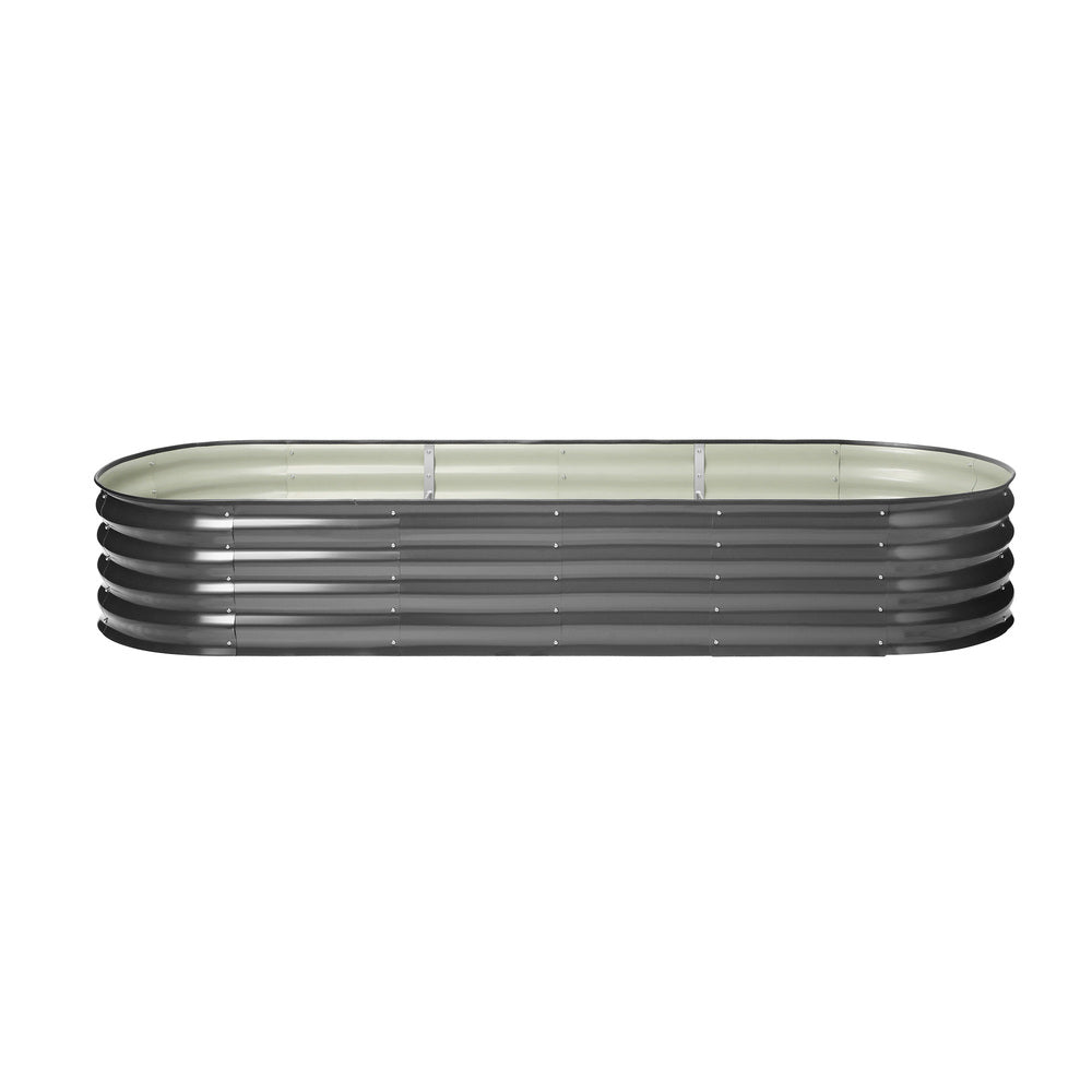 Livsip Galvanised Raised Garden Bed Steel Vegetable Planter 240X80X42CM