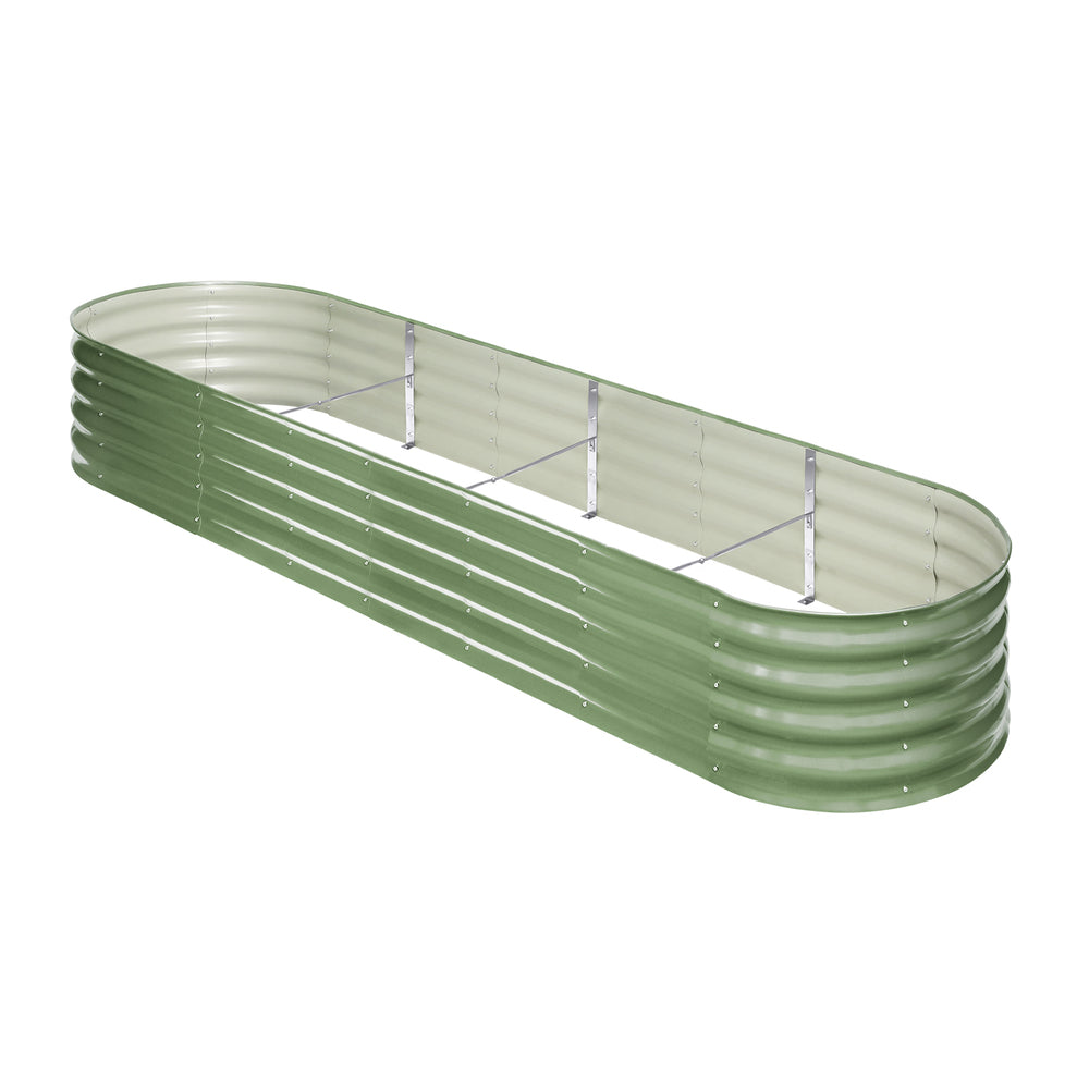Livsip Garden Bed 320x80x42cm Planter Box Raised Container Galvanised Green