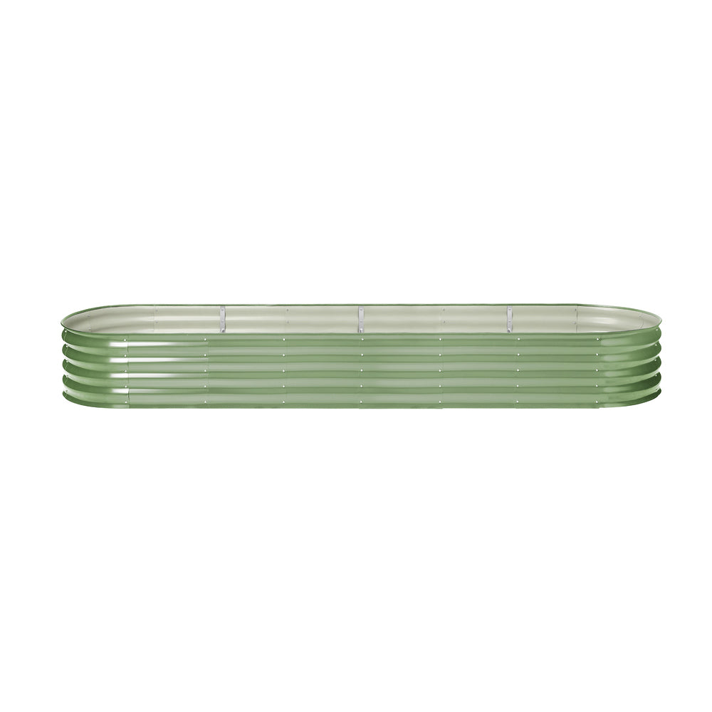 Livsip 4x Garden Bed 320x80x42cm Planter Box Raised Container Galvanised Green