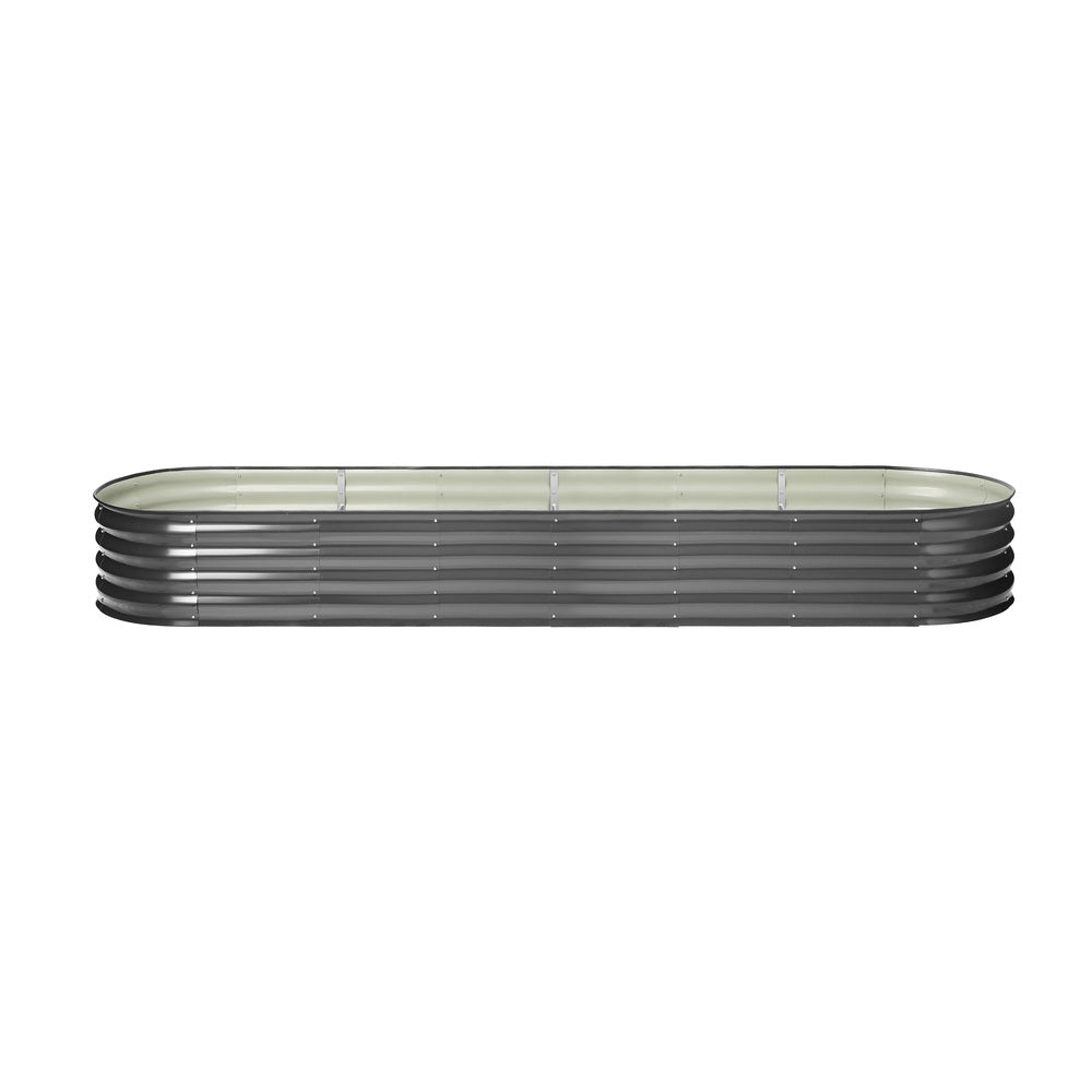 Livsip Galvanised Raised Garden Bed Steel Vegetable Planter 320X80X42CM