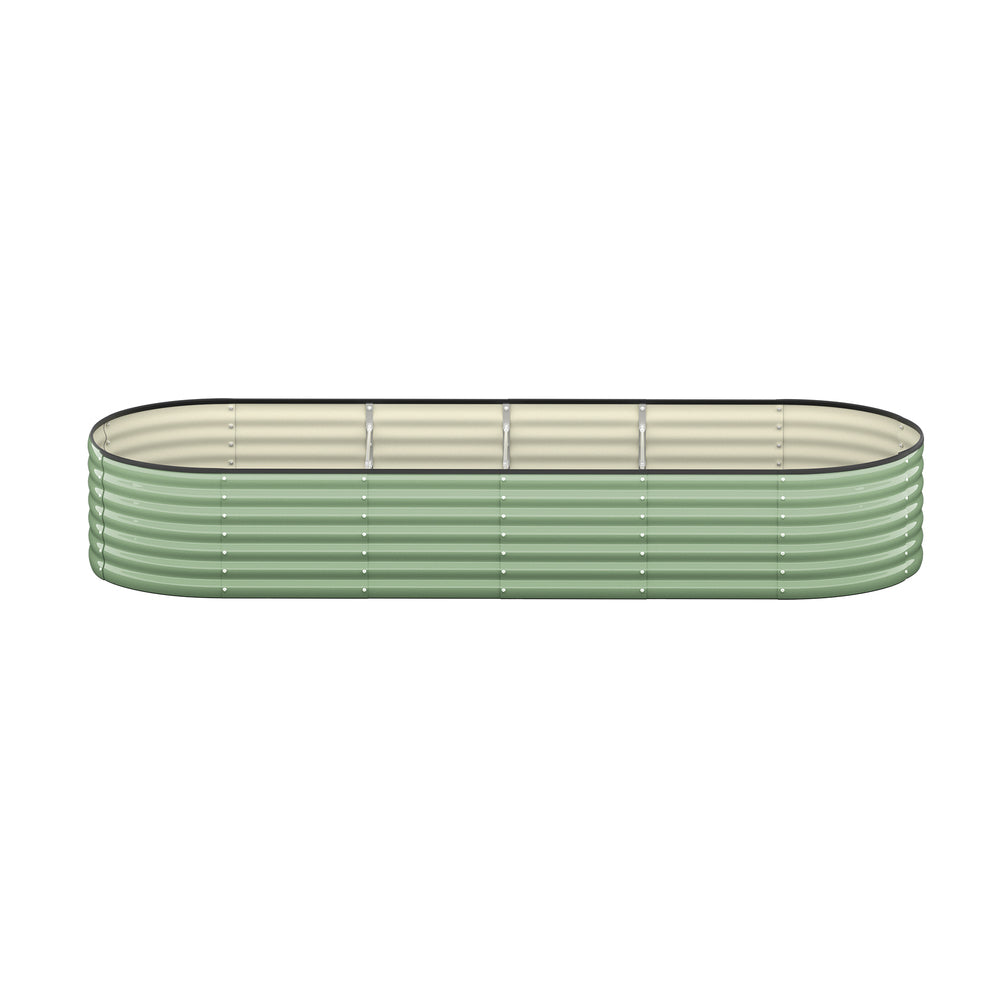 Livsip 4x Garden Bed 240x80x56cm Planter Box Raised Container Galvanised Green