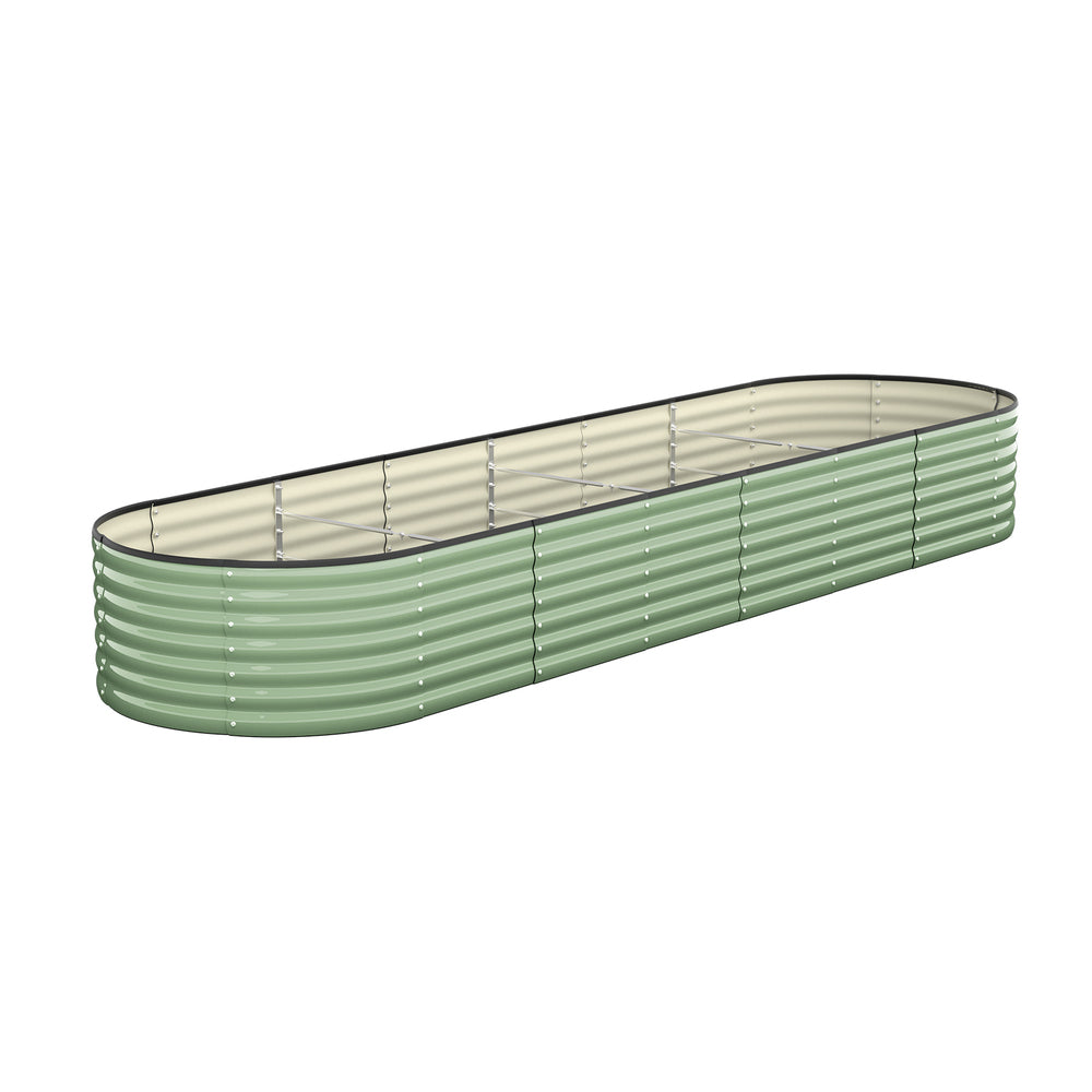 Livsip Garden Bed 320x80x56cm Planter Box Raised Container Galvanised Green