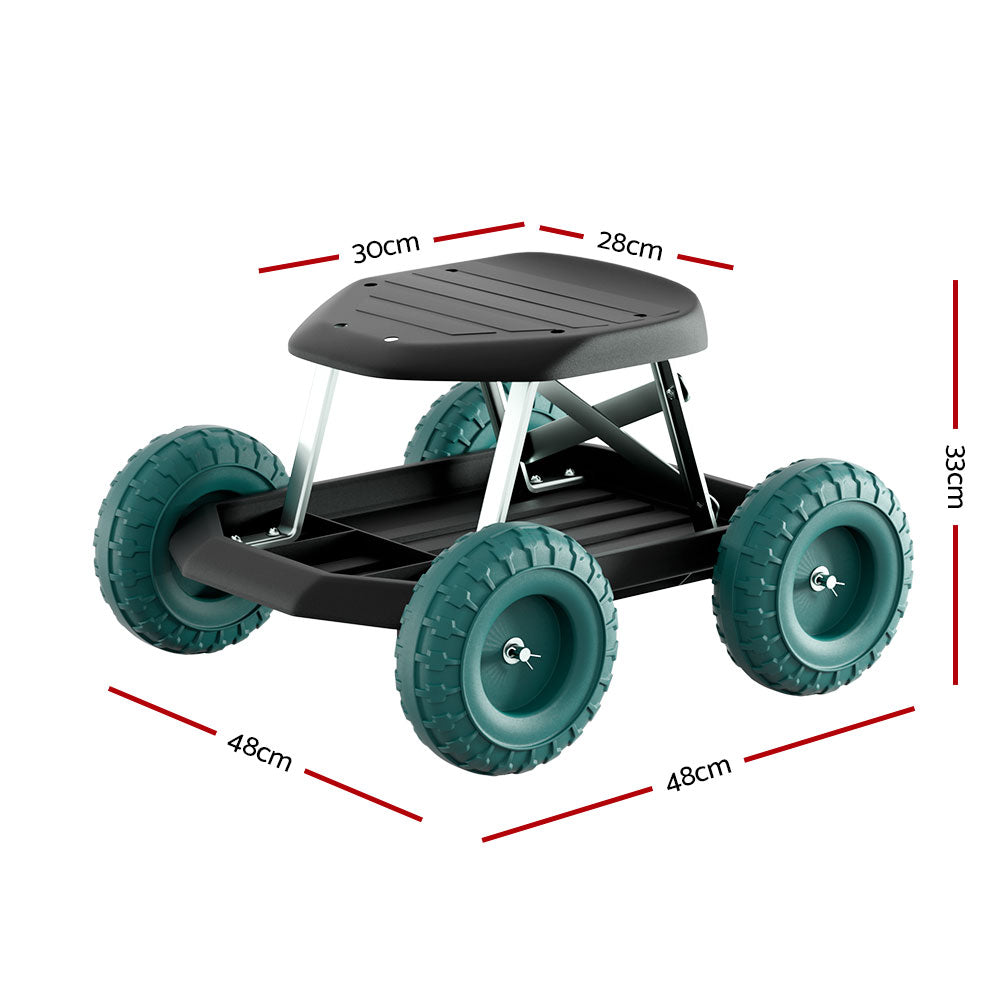 Gardening Rolling Stool with Wheels - Gardeon Garden Helper Seat for Easy Plant Care