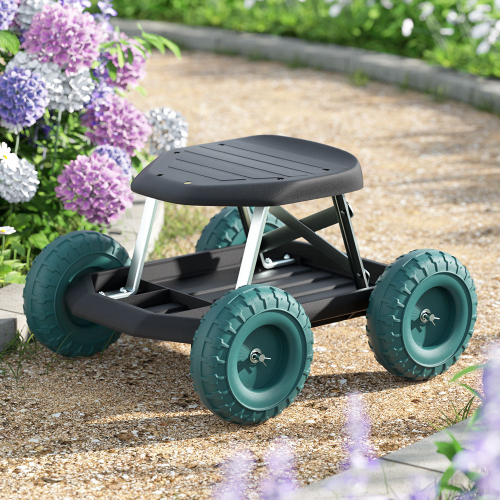 Gardening Rolling Stool with Wheels - Gardeon Garden Helper Seat for Easy Plant Care