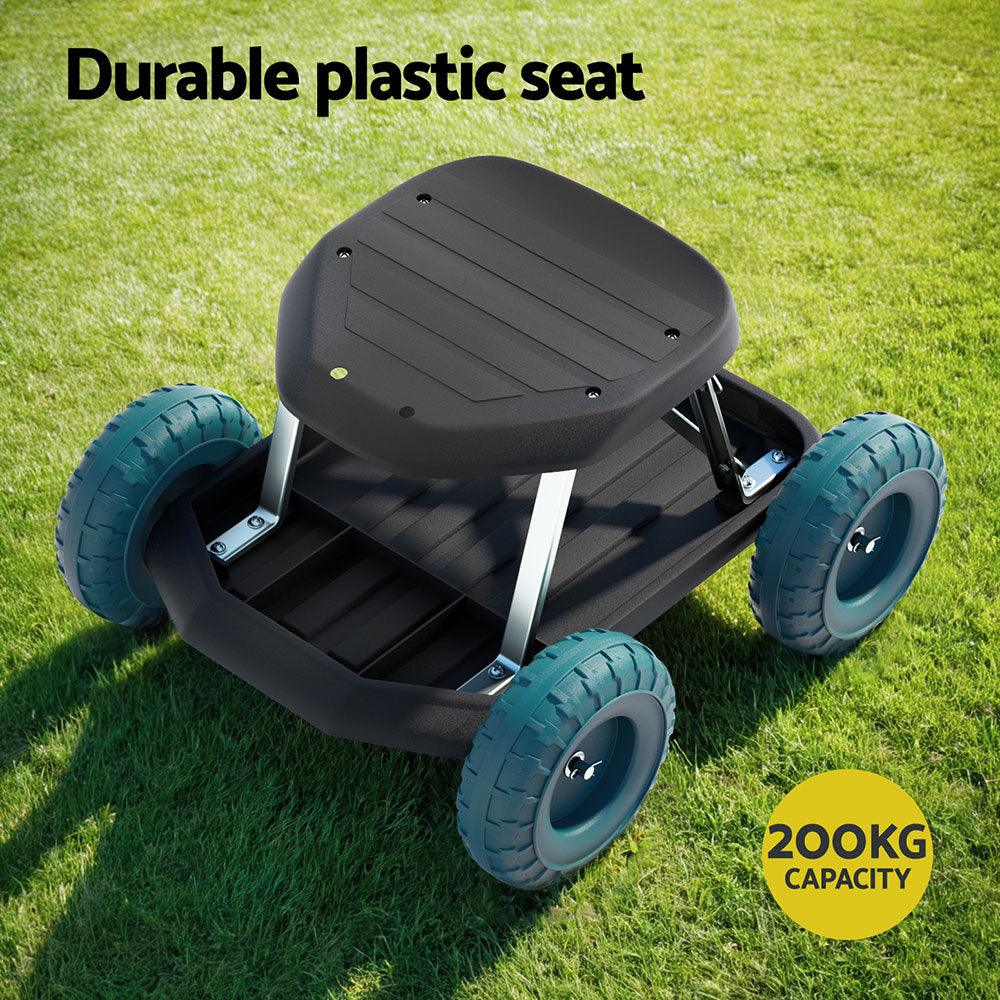 Gardening Rolling Stool with Wheels - Gardeon Garden Helper Seat for Easy Plant Care