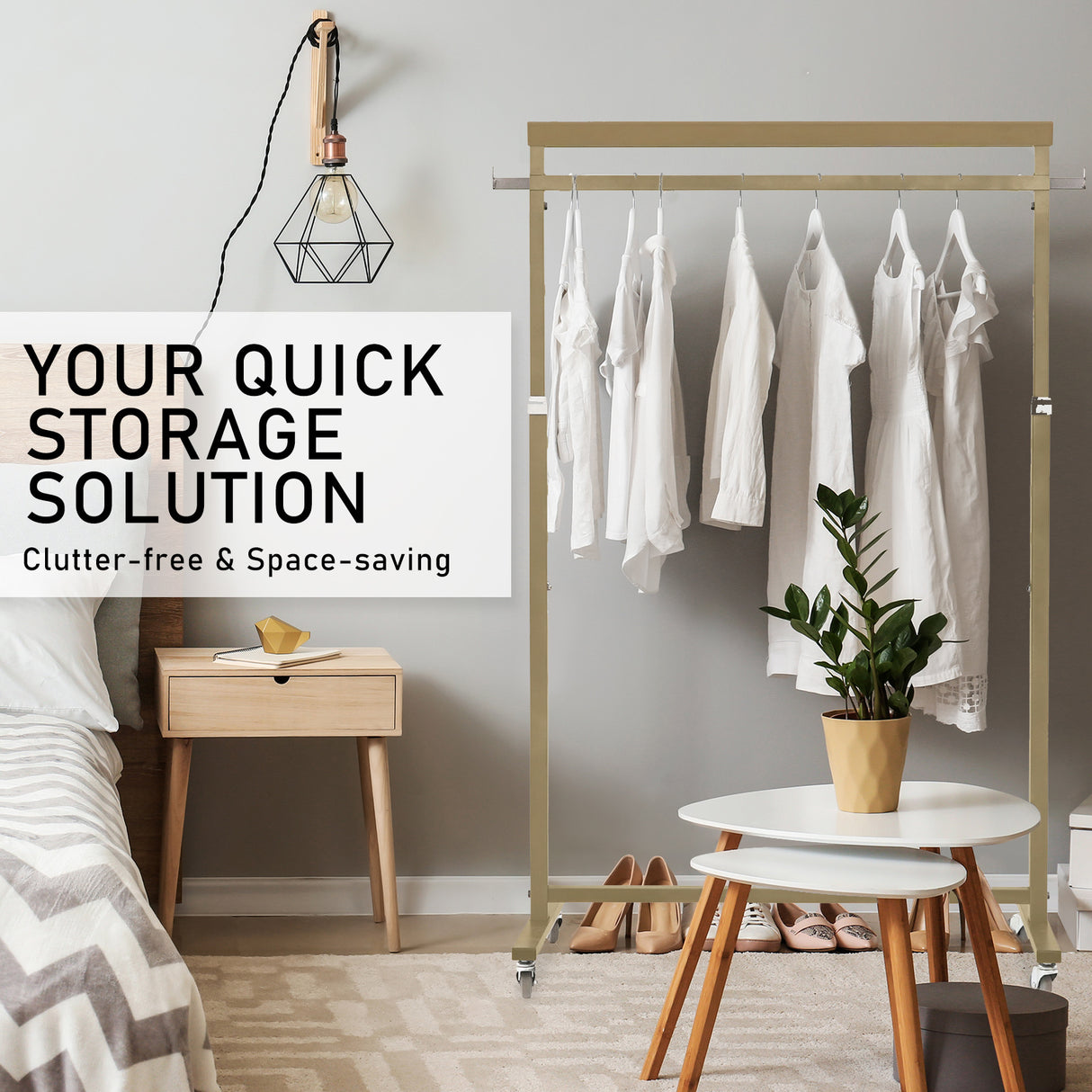 Multi-Function Clothes Rack - GOLD
