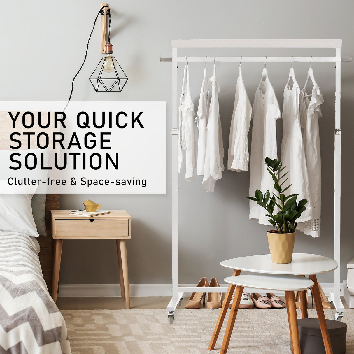 Multi-Function Clothes Rack - WHITE