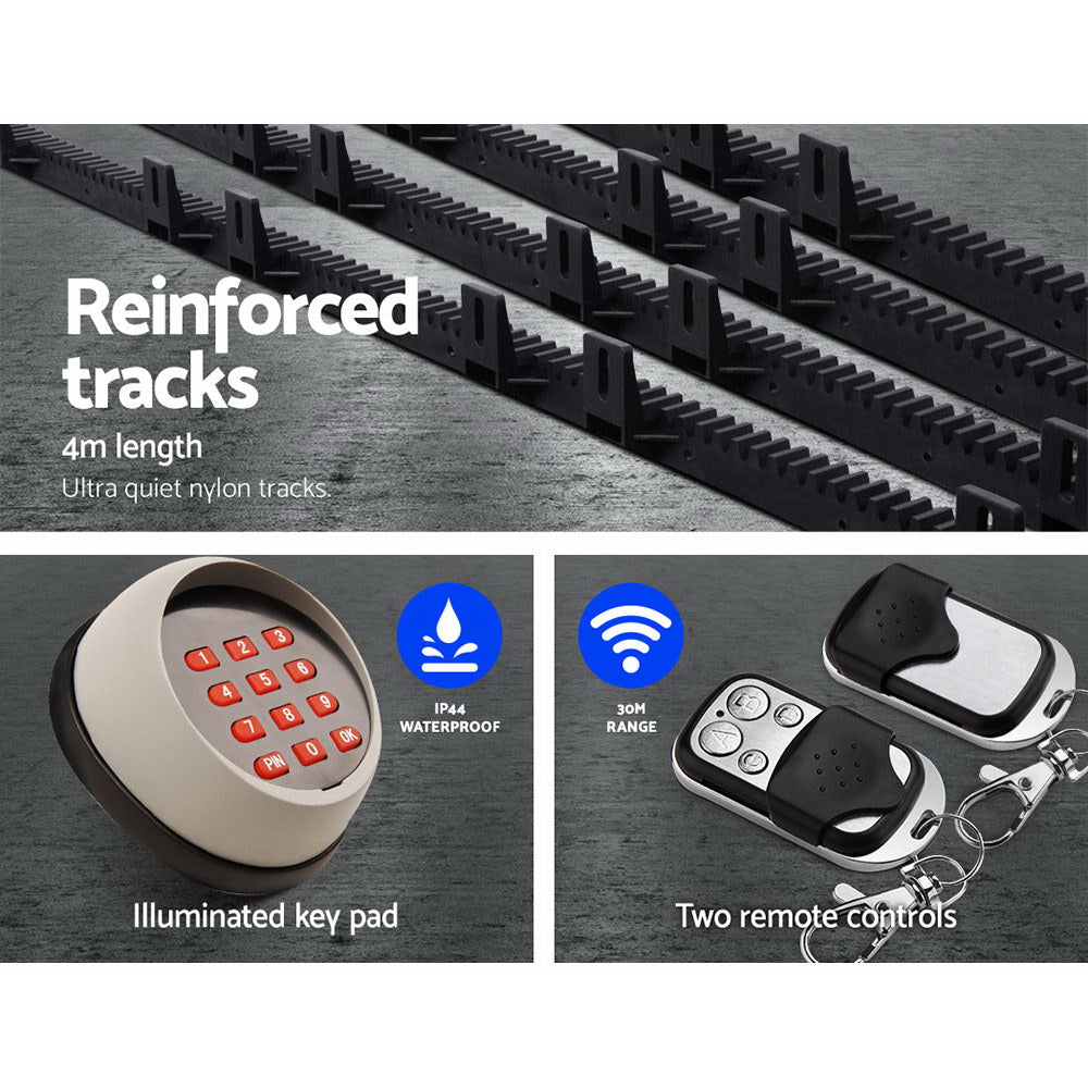 Automatic Sliding Gate Opener Kit Keypad 4M 1800KG