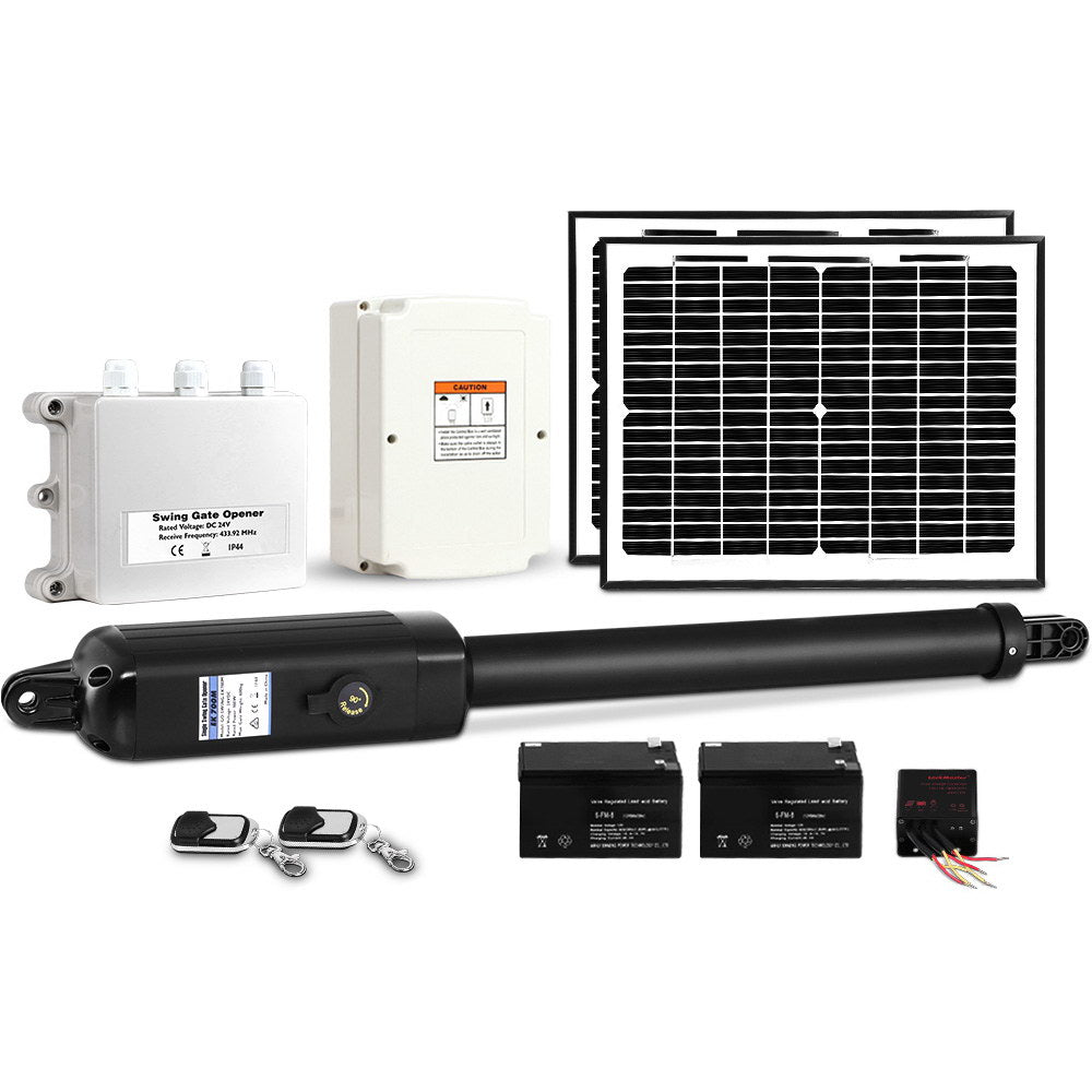 Single Swing Gate Opener 600KG 20W Solar Panel