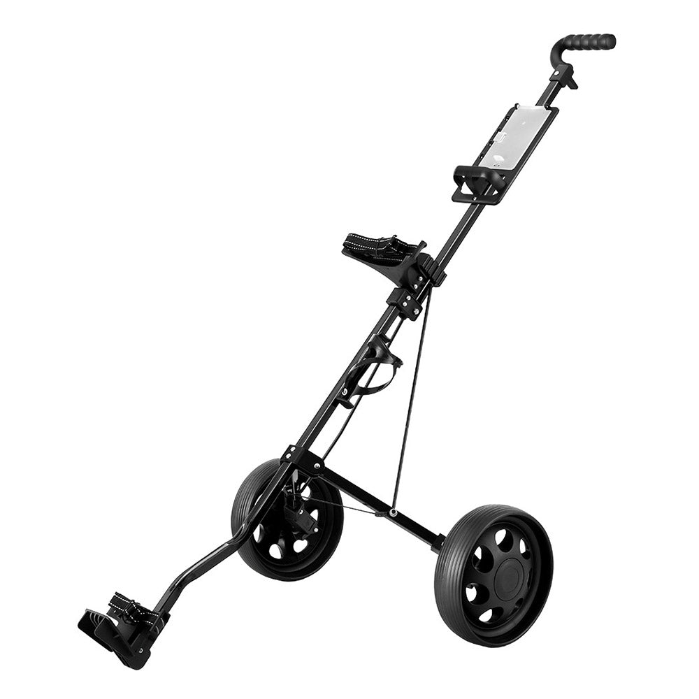 Compact Everfit Golf Cart Trolley with Quick-Fold Mechanism, Cup Holder, and Scoreboard Holder