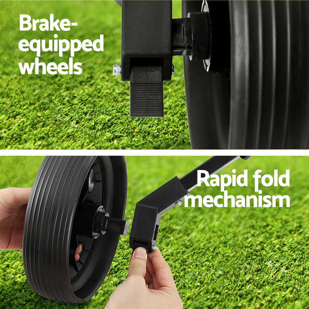 Compact Everfit Golf Cart Trolley with Quick-Fold Mechanism, Cup Holder, and Scoreboard Holder