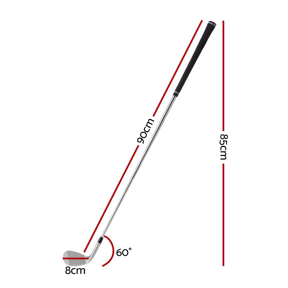Everfit 60-Degree Right-Handed Golf Wedge with Rubber Handle and Steel Head