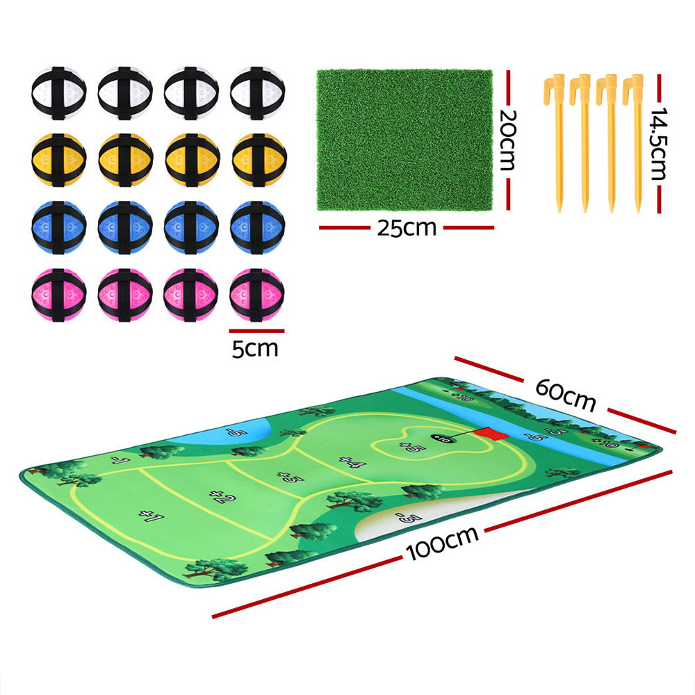 Everfit Golf Chipping Game Mat Indoor Outdoor Practice Training Aid Set