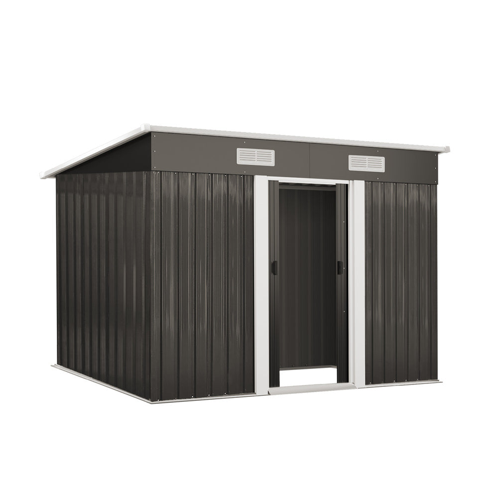 Livsip Garden Shed 2.38x1.31M Workshop Cabin Metal House