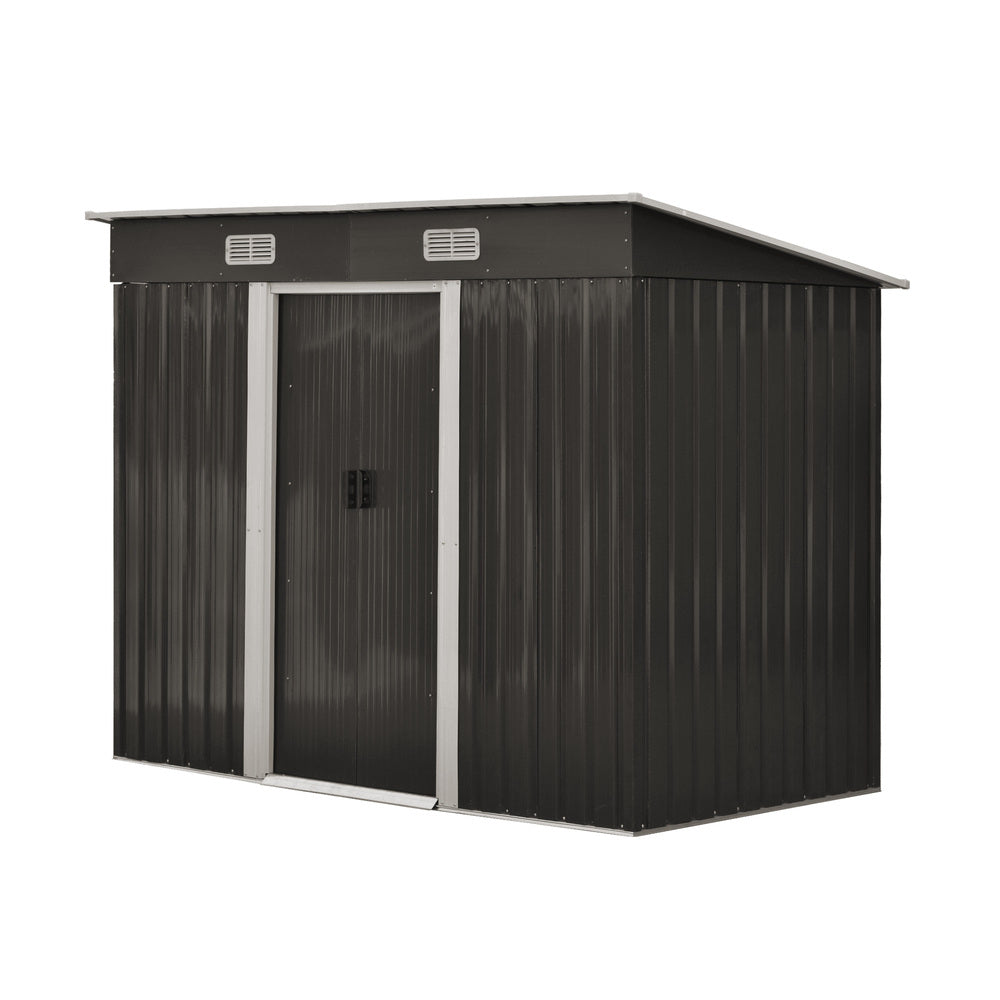Livsip Garden Shed 2.38x1.31M Workshop Cabin Metal House
