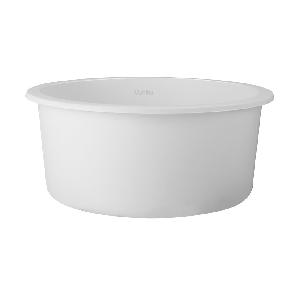 Welba Granite Sink Single Bowl 430mmx430mm White