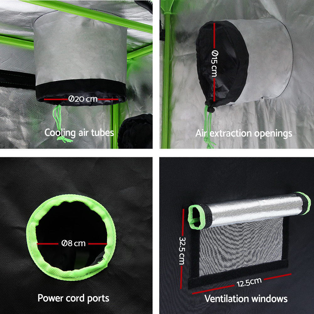 Green Fingers Grow Tent Light Kit 240x120x200CM 2000W LED 6 Vent Fan,Green Fingers Grow Tent Light K