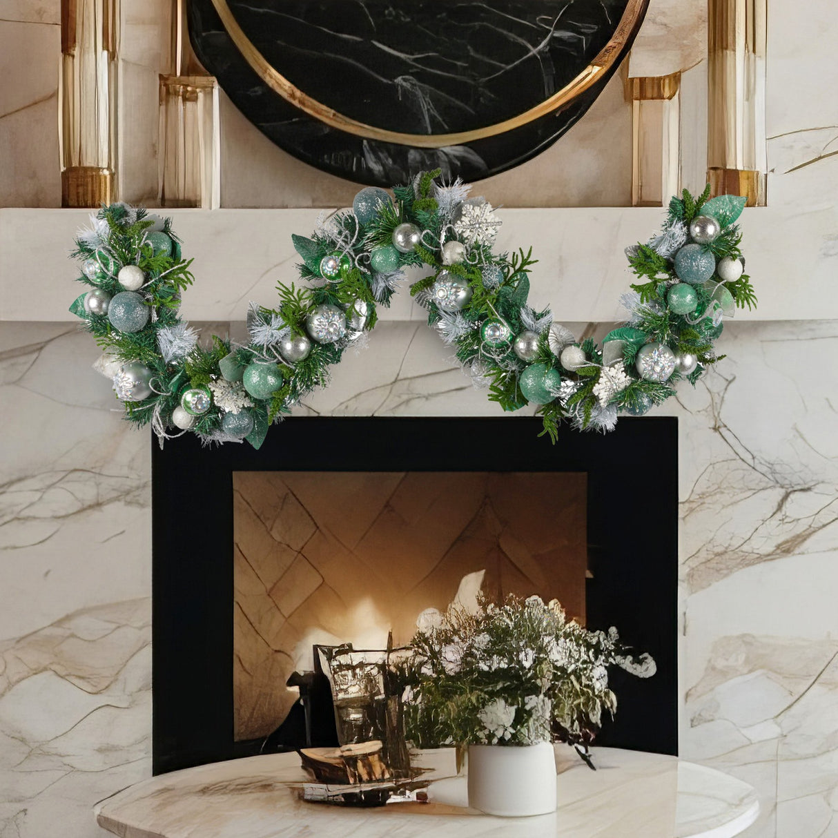 Christabelle Mint Luxe Christmas Garland - 185cm