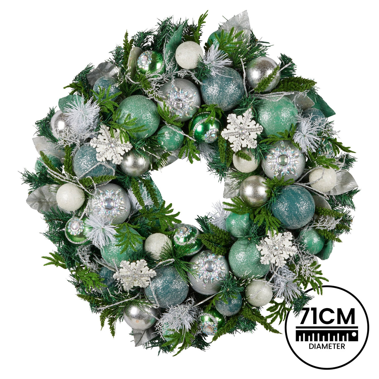 Christabelle 71cm Mint Luxe Christmas Wreath