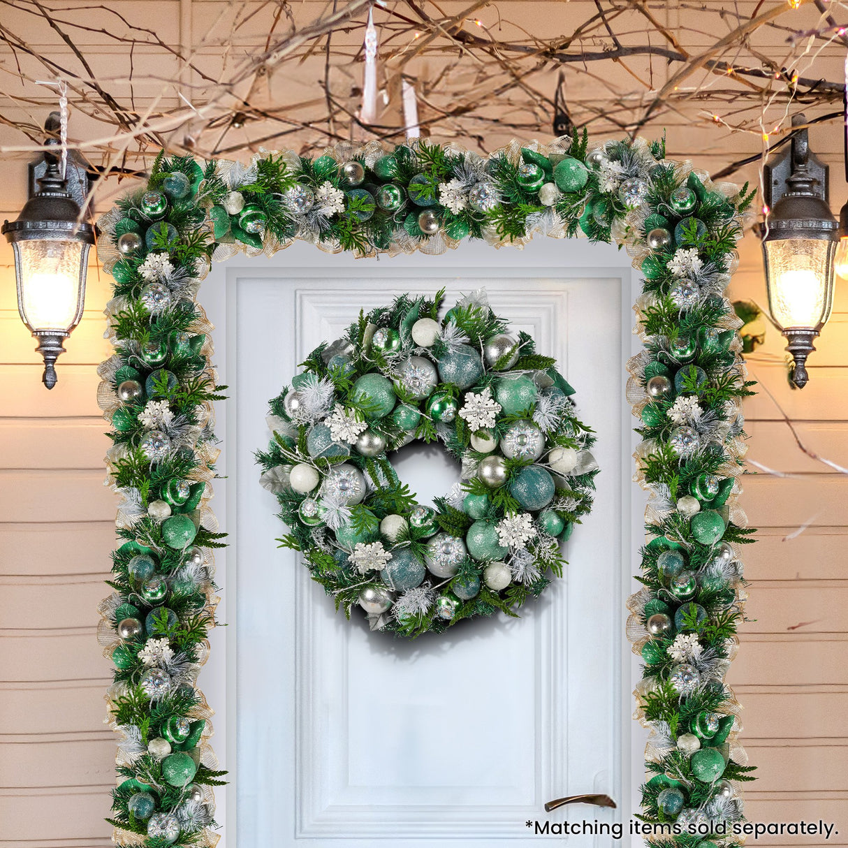 Christabelle 71cm Mint Luxe Christmas Wreath
