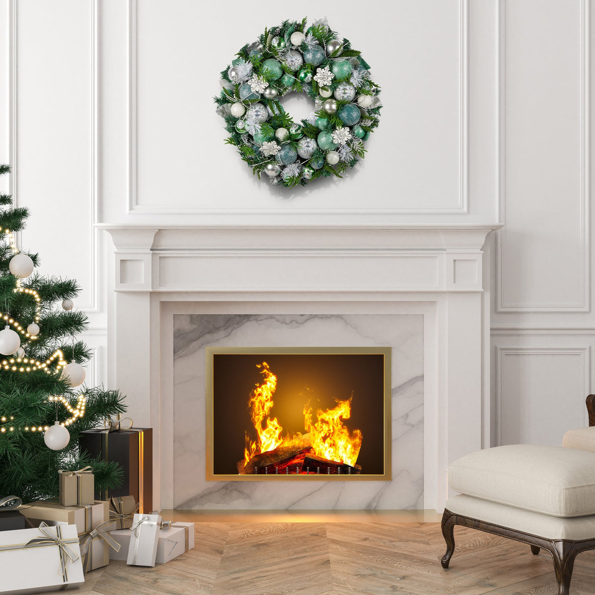 Christabelle 71cm Mint Luxe Christmas Wreath