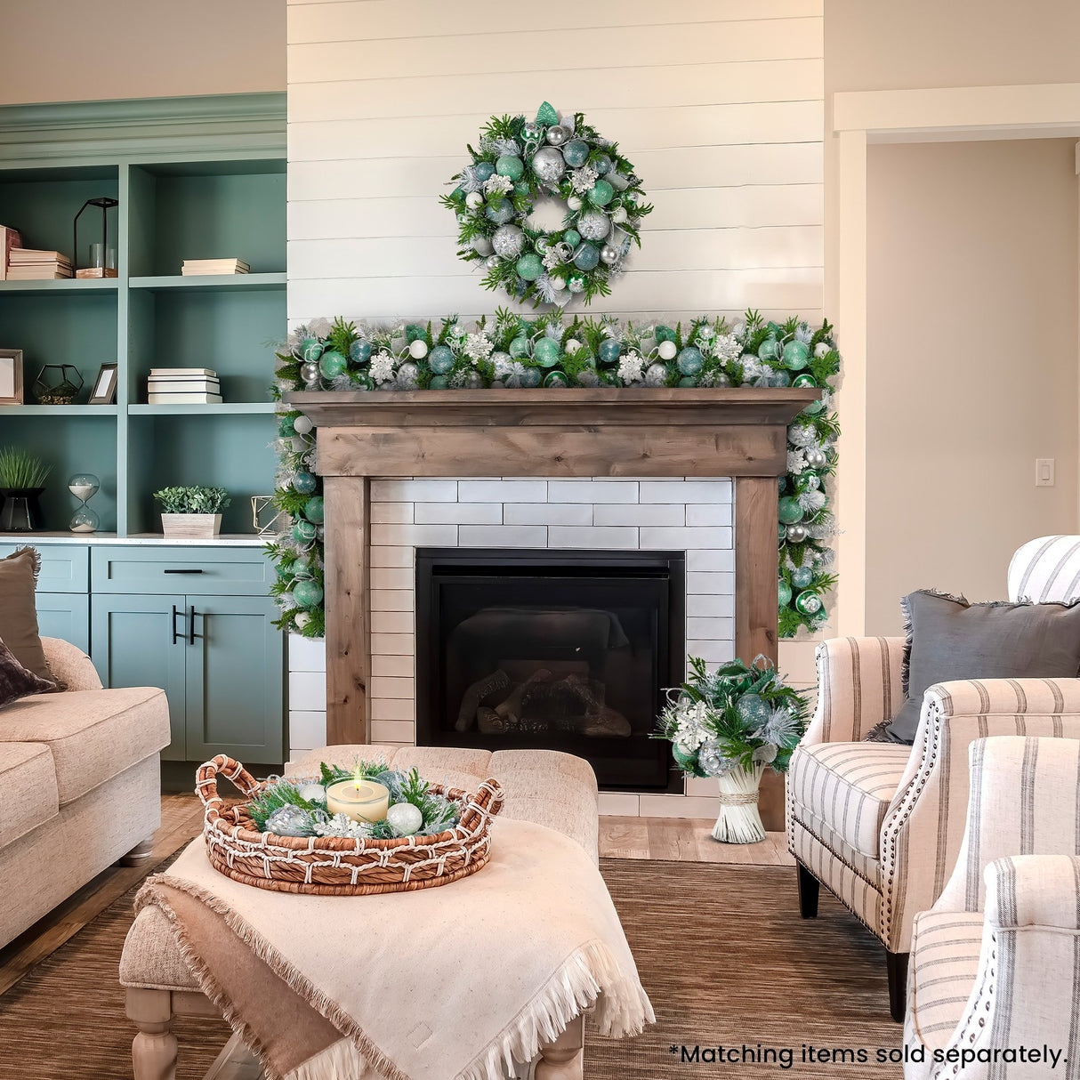 Christabelle 71cm Mint Luxe Christmas Wreath