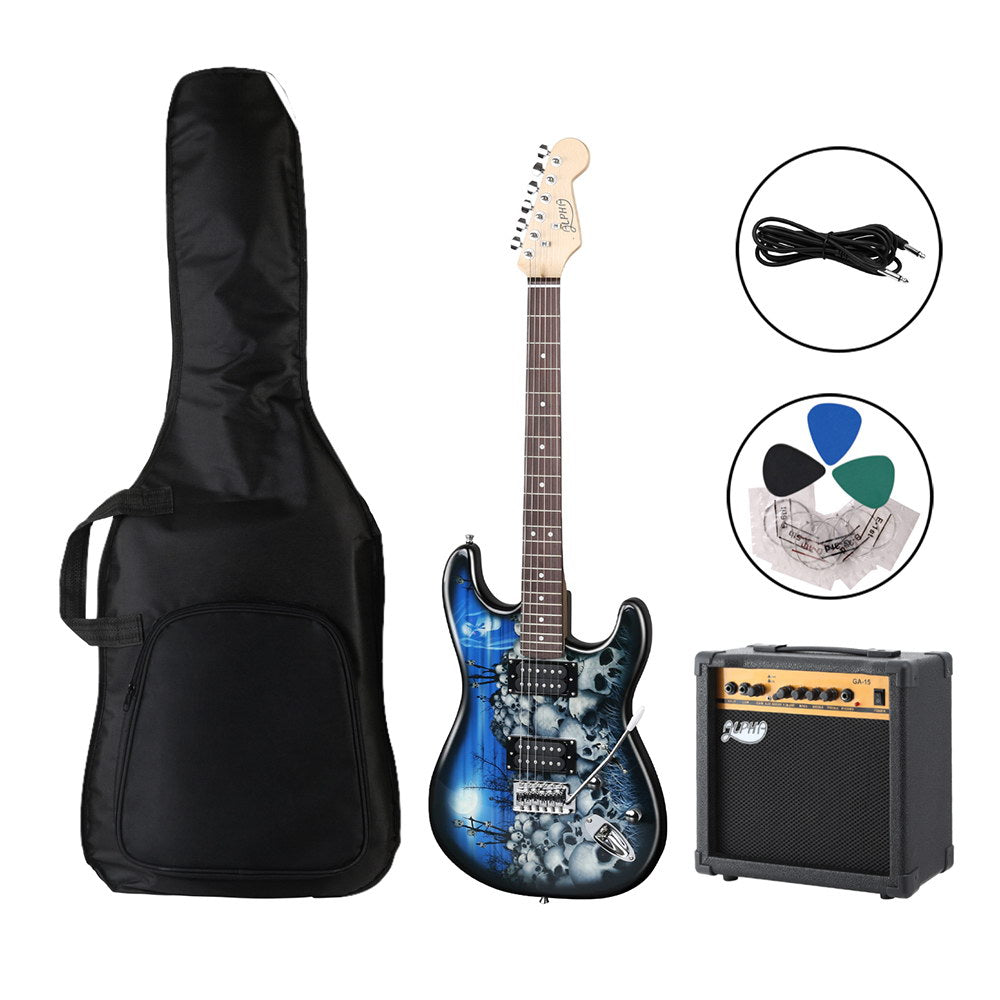 Alpha Strat-Style Electric Guitar Starter Kit with 20W Amplifier