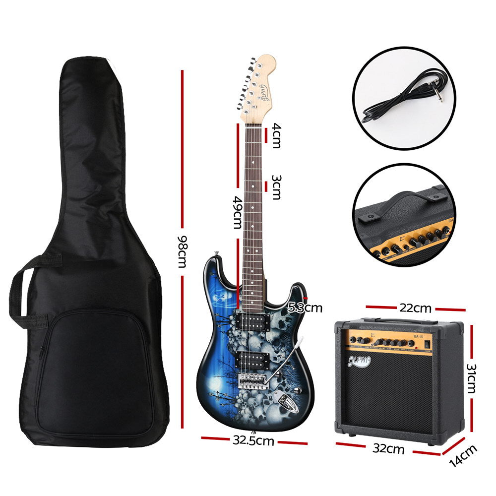 Alpha Strat-Style Electric Guitar Starter Kit with 20W Amplifier