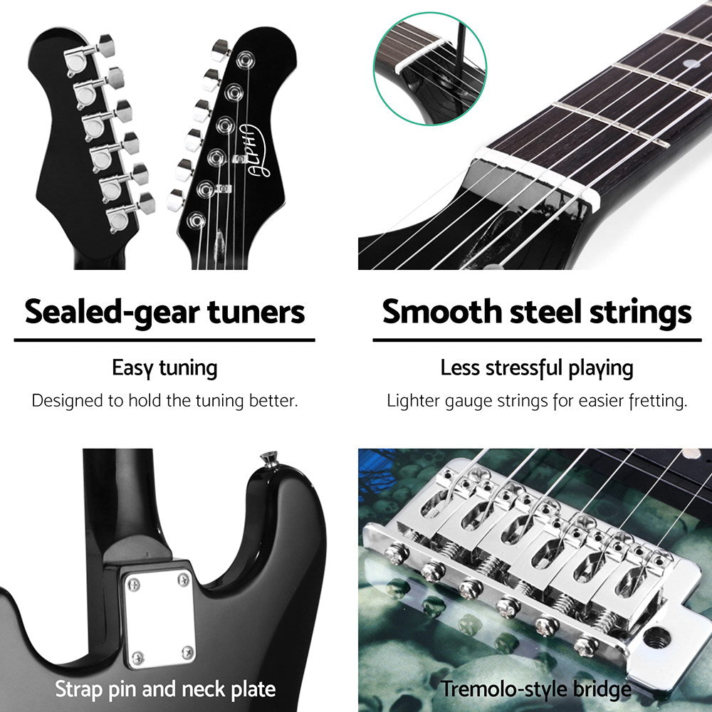 Alpha Strat-Style Electric Guitar Starter Kit with 20W Amplifier