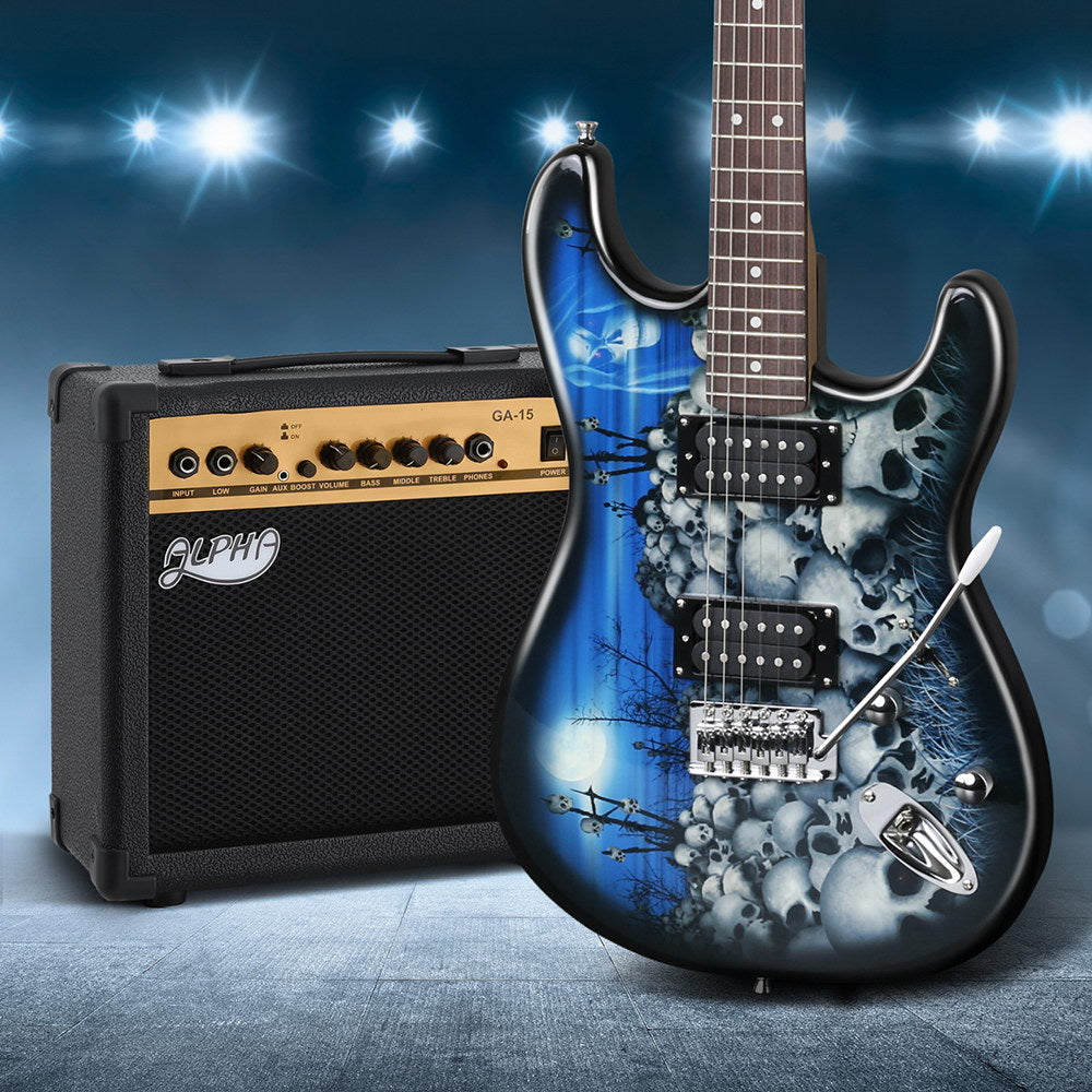 Alpha Strat-Style Electric Guitar Starter Kit with 20W Amplifier