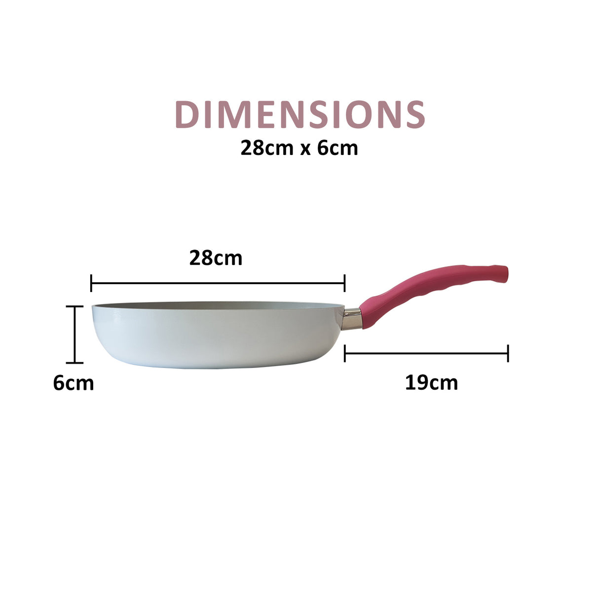 28cm Frypan - WHITE