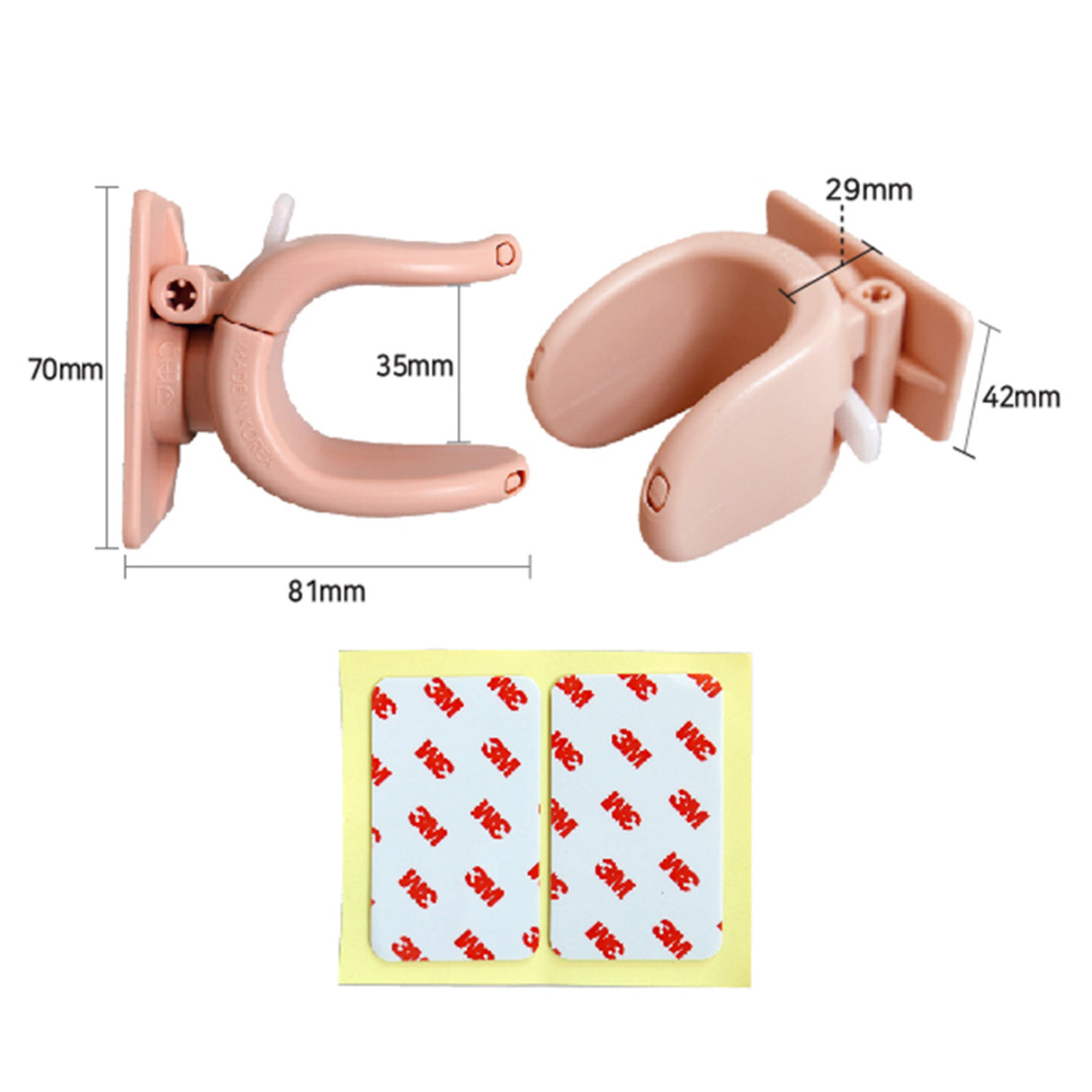 4X Door Lever Handle Lock - PINK