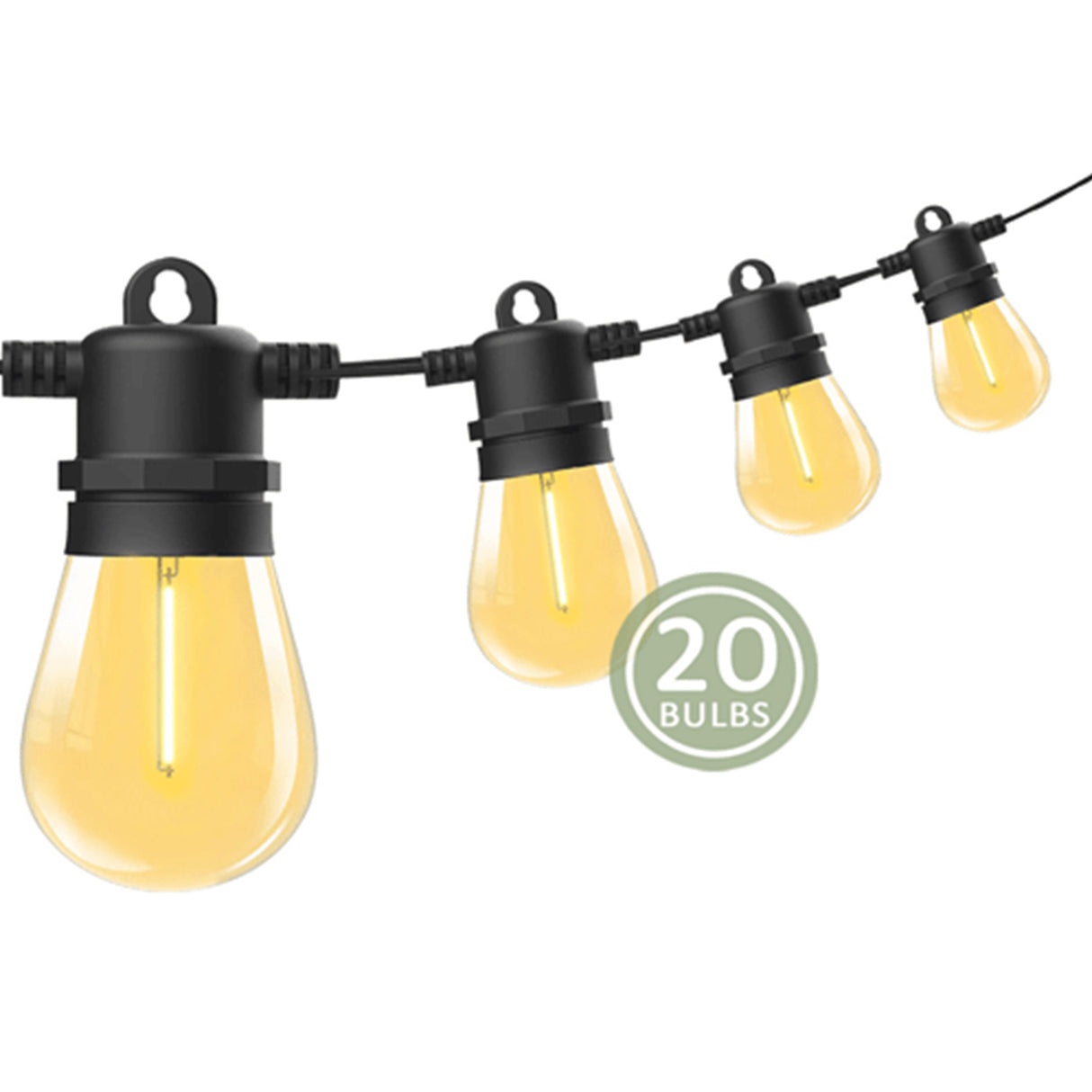 20 Bulbs 23M Festoon String Lights