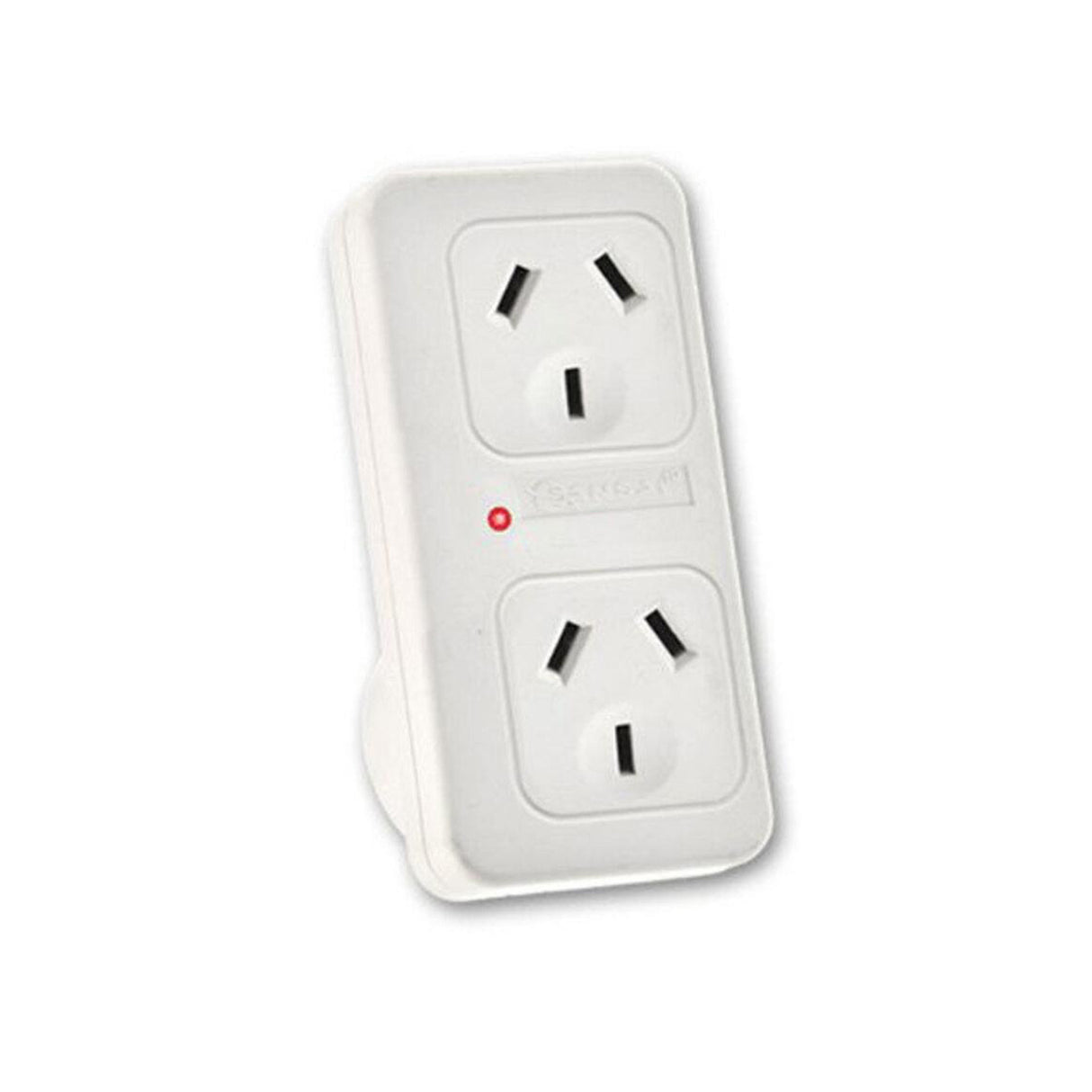 2X Sansai Powerpoint Surge Protector Adaptor - Double Vertical
