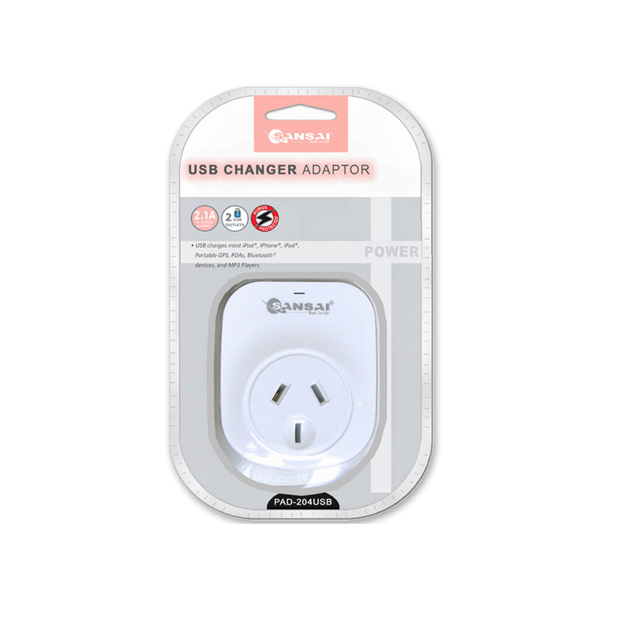 2X Sansai 4.2A Power Adaptor - 2-Ports USB