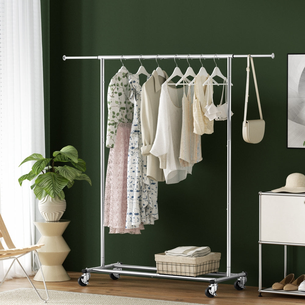 Artiss Clothes Rack Airer Rail Coat Stand Adjustable Hanger