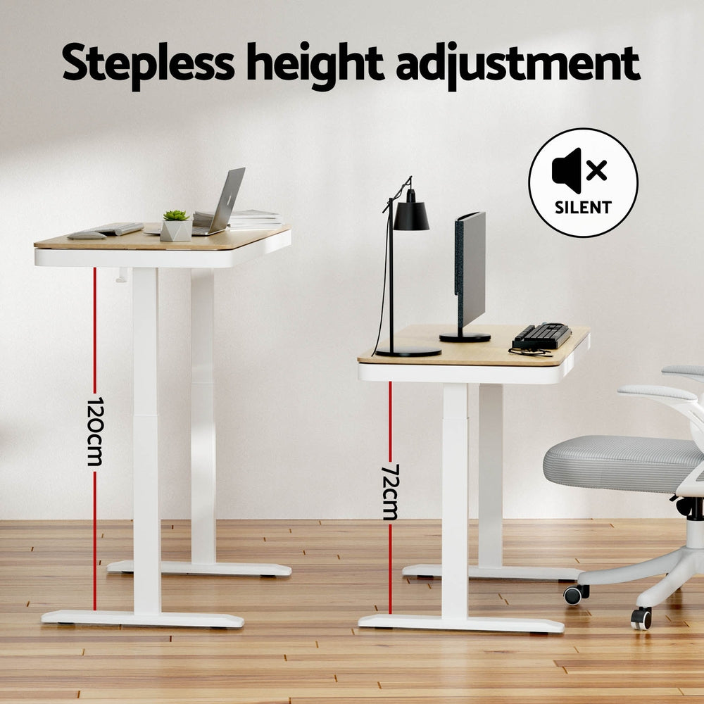 Artiss Standing Desk Motorised Electric Dual Motor Draw 120CM Oak
