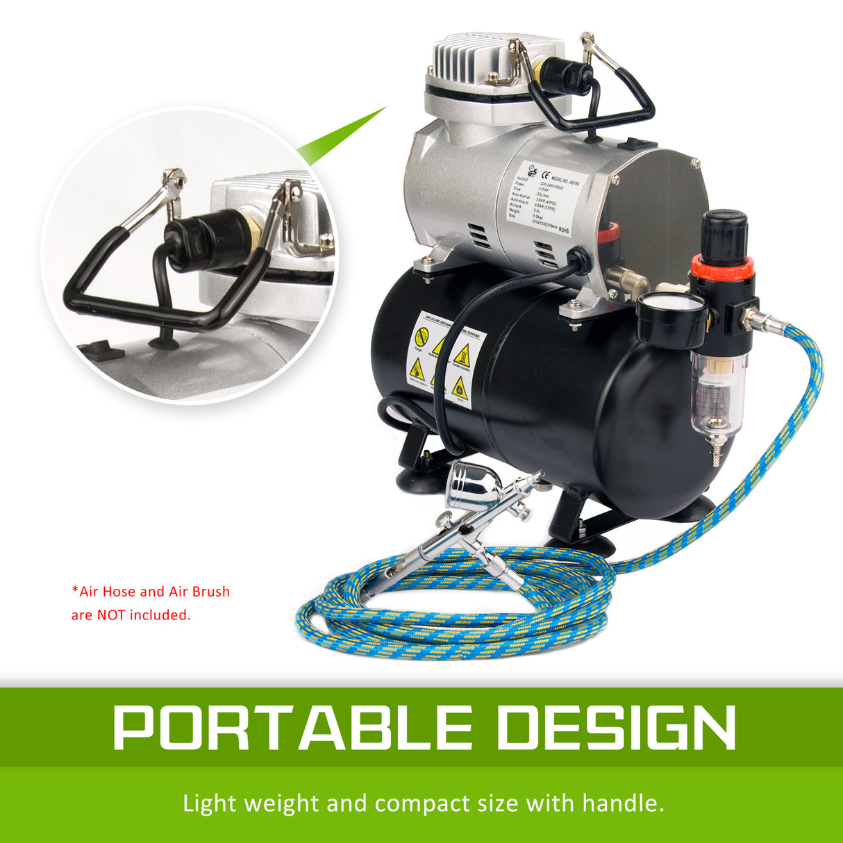 1/6HP 3L Air Brush Compressor