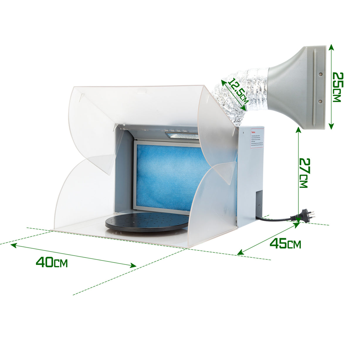 Portable Air Brush Spray Booth with LED