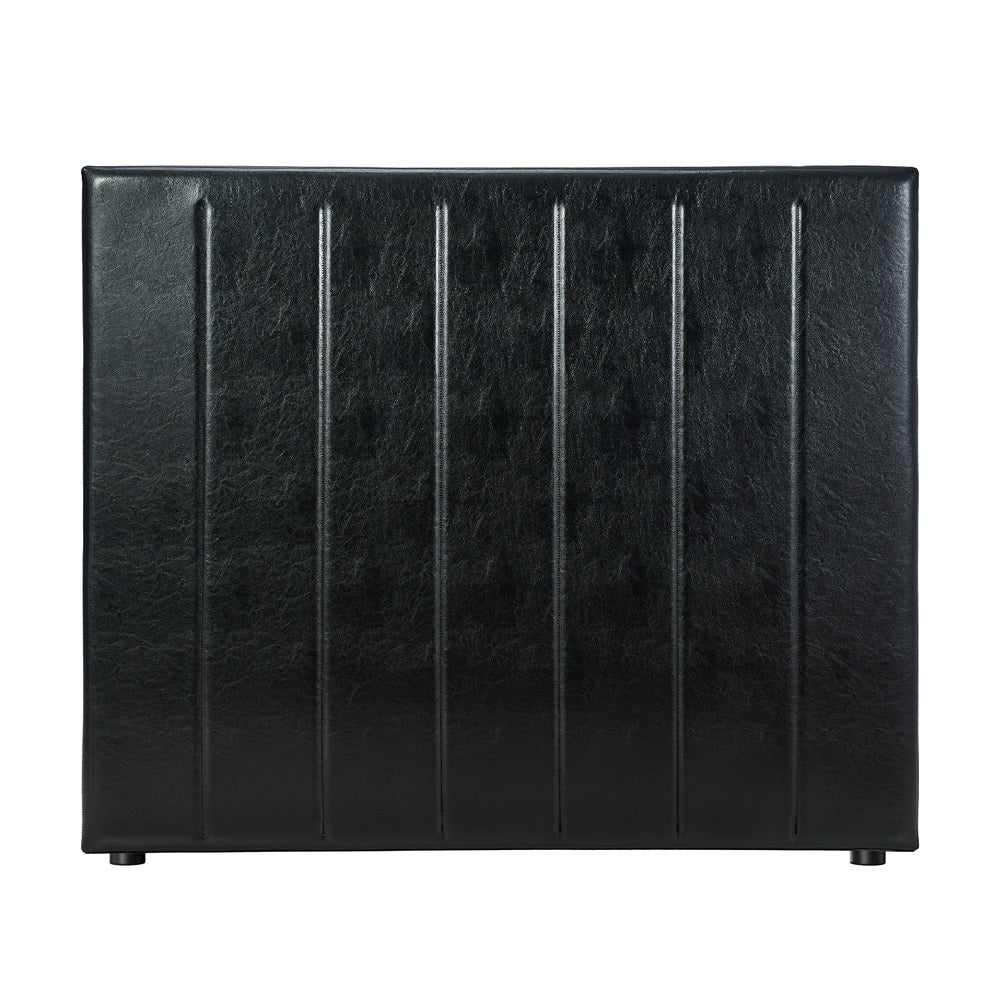 Oikiture Bed Frame Headboard King Single Size Bedhead Black Leather