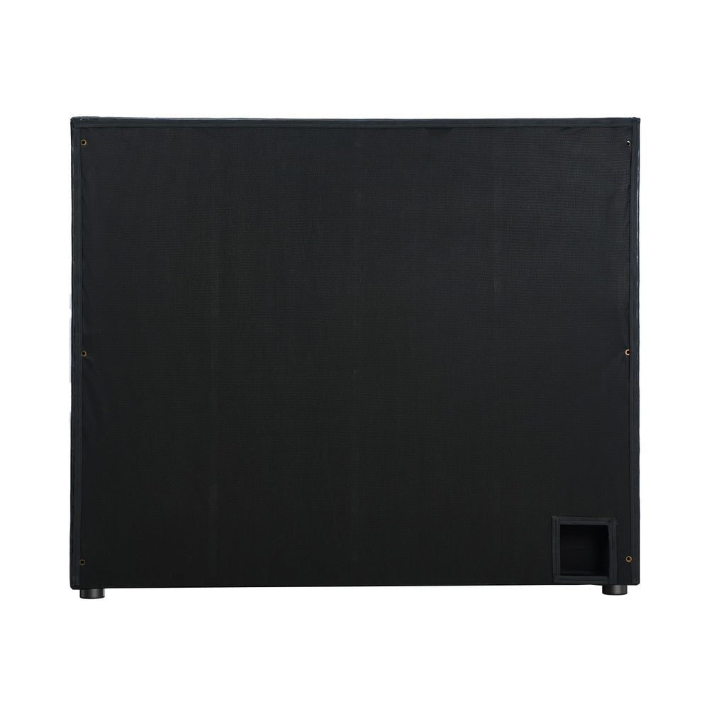 Oikiture Bed Frame Headboard King Single Size Bedhead Black Leather