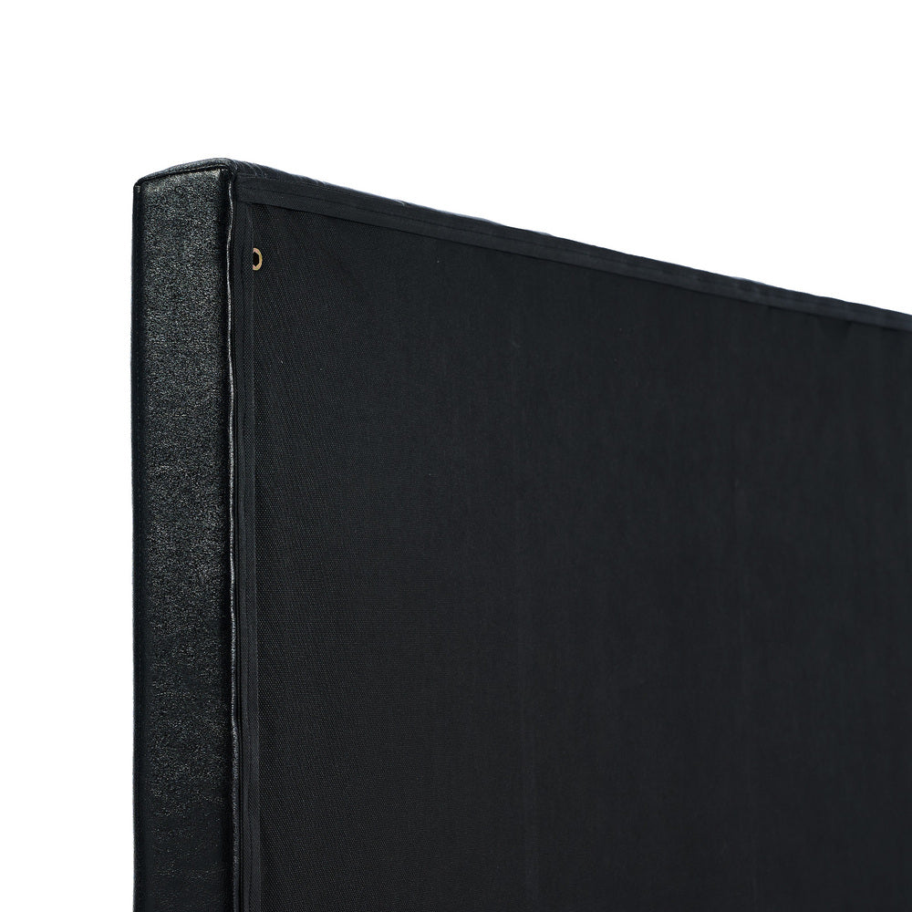 Oikiture Bed Frame Headboard King Single Size Bedhead Black Leather