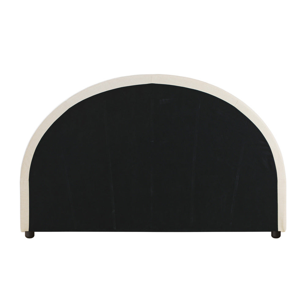 Oikiture Bed Head Double Size Headboard Fabric Beige