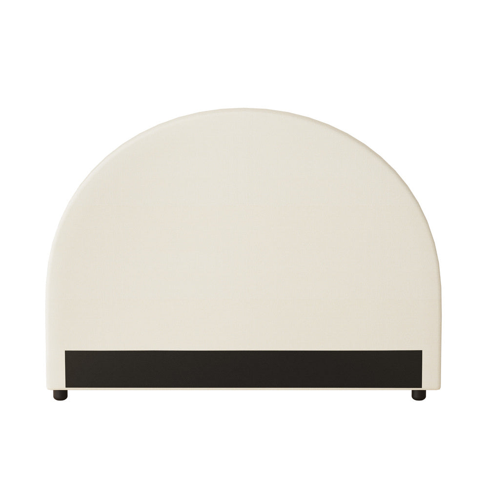 Oikiture Bed Head Single Size Headboard Fabric Beige