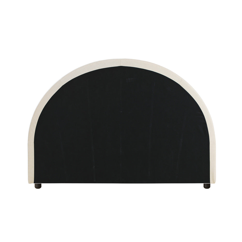 Oikiture Bed Head Single Size Headboard Fabric Beige