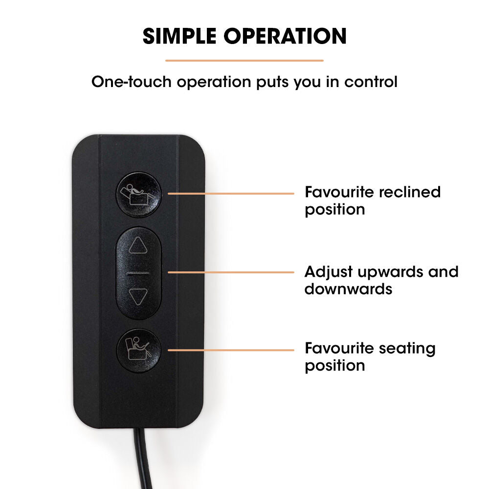 FORTIA Electric Armchair Recliner, Single Fabric Chair, Beige