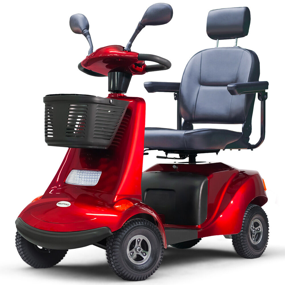 EQUIPMED LeisureCruise Extra Large-Sized, High Power, 182kg Capacity Mobility Scooter - Red
