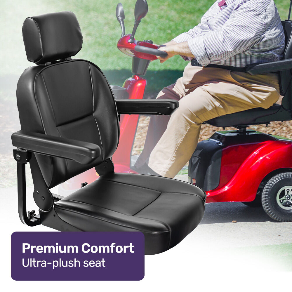 EQUIPMED LeisureCruise Extra Large-Sized, High Power, 182kg Capacity Mobility Scooter - Red